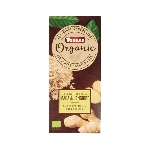 Alcampo TORRAS Chocolate negro maca&jengibre ecológico TORRAS 100 g