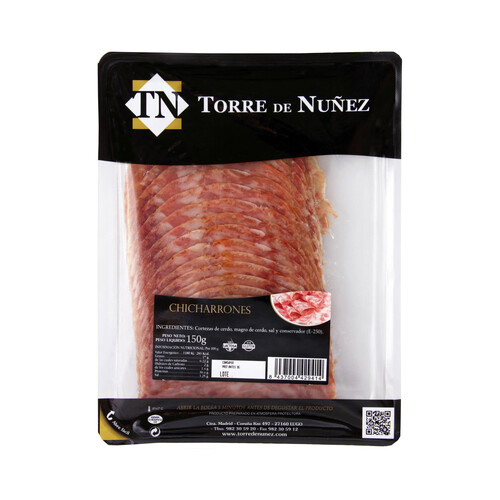 Alcampo TORRE DE NÚÑEZ Chicharrones de cerdo cortados en finas lonchas TORRE DE NUÑEZ 150 g