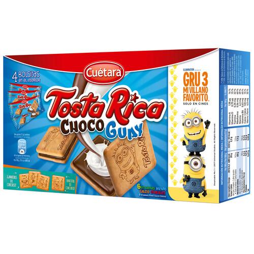 Alcampo TOSTA RICA Galletas tostadas rellenas de crema de leche 168 g