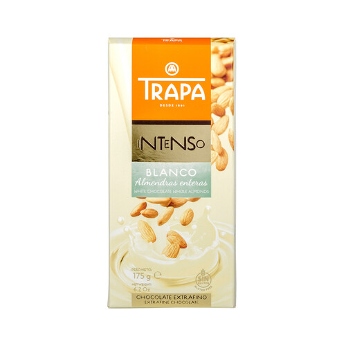 Alcampo TRAPA Chocolate blanco con almendras enteras 175 g