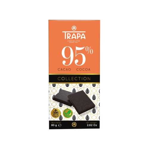 Alcampo TRAPA Collection Chocolate negro 95 % cacao 80 g
