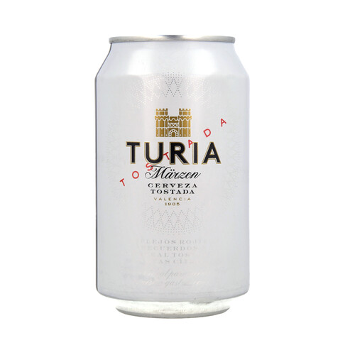 Alcampo TURIA Cerveza tostada de valencia lata 33 cl