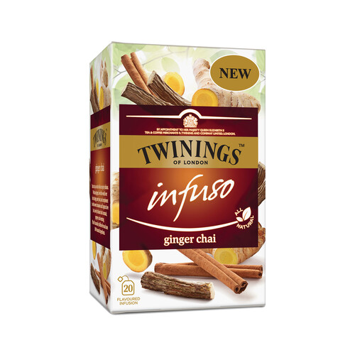 Alcampo TWININGS Infusión de jengibre y especias 20 uds. de 2 g