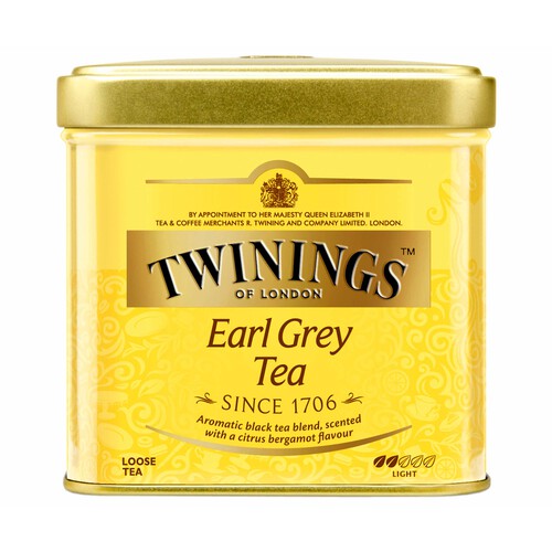 Alcampo TWININGS Té Earl Grey (té negro aromatizado con bergamota) 100 g