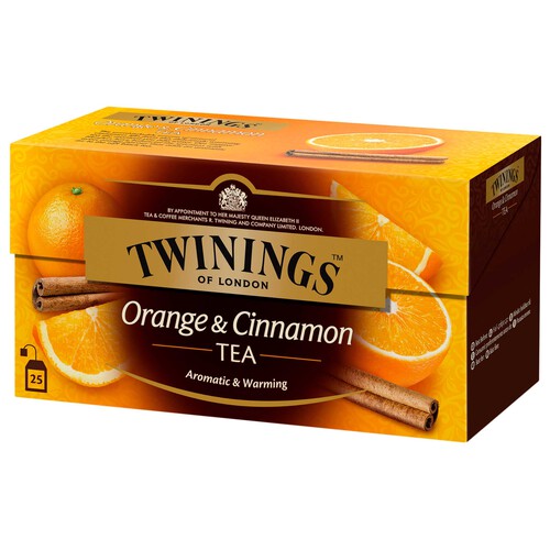 Alcampo TWININGS Té negro con canela y naranja 25 uds. 50 g