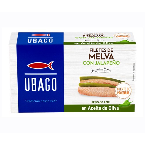 Alcampo UBAGO Filete melva oliva con jalapeños 85 gr