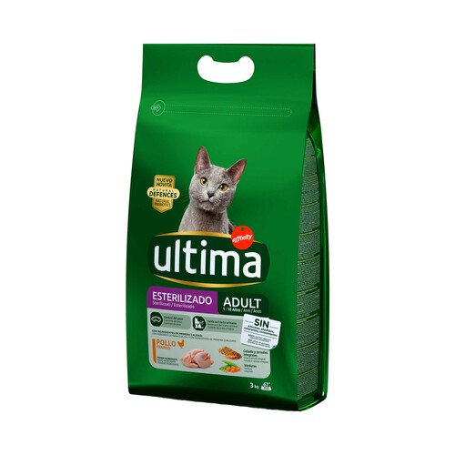 Alcampo ULTIMA Pienso para gatos esterilizados adultos a base de pollo ULTIMA AFFINITY bolsa 3 kg