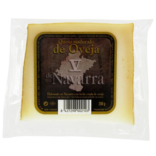 Alcampo V DE NAVARRA Queso de oveja madurado V DE NAVARRA 250 g