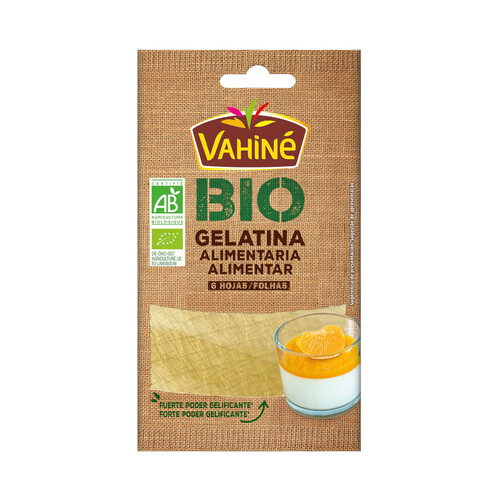 Alcampo VAHINÉ Gelatina (alimentaria) en hojas ecológica VHINÉ 10 g