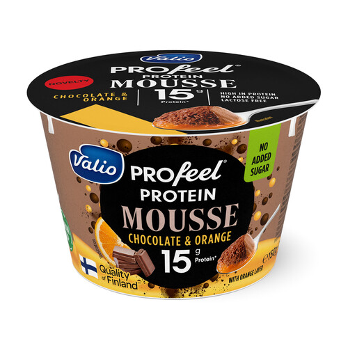Alcampo VALIO Profeel protein Mousse de chocolate y naranaja con alto contenido en proteinas 150 g