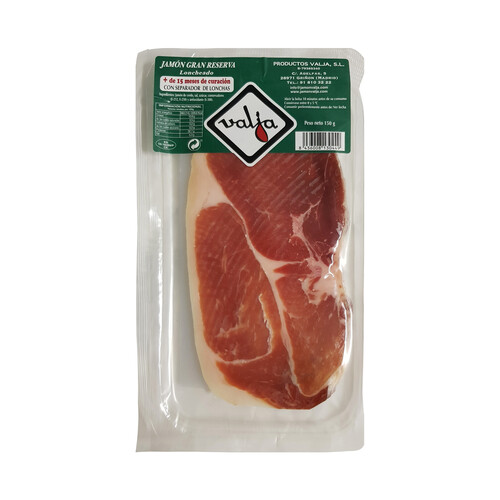 Alcampo VALJA Jamón gran reserva (+ de 15 meses de curación) cortado en lonchas con separador VALJA 150 g