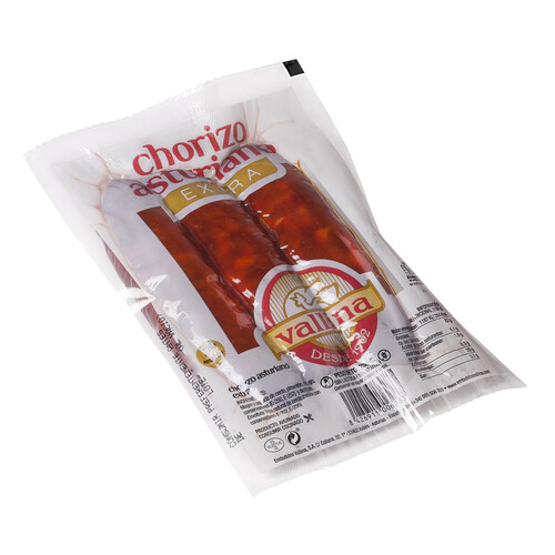 Alcampo VALLINA Chorizo asturiano de categoria extra ahumado y elaborado sin gluten ni lactosa VALLINA 250 g