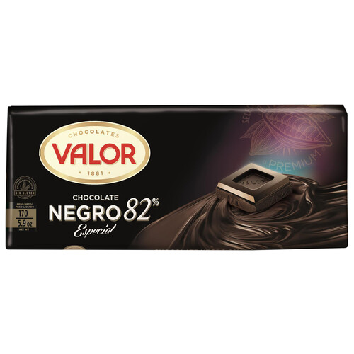 Alcampo VALOR Chocolate negro 82% cacao especial 170 g