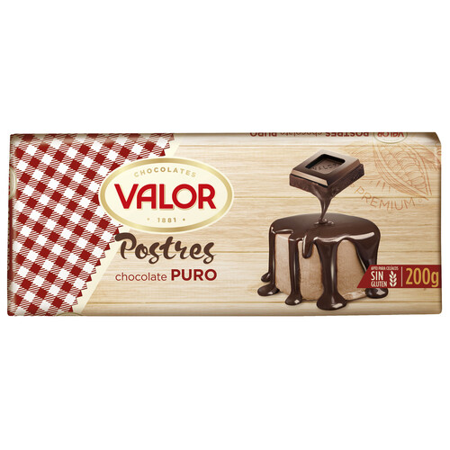 Alcampo VALOR Chocolate puro especial para postres 200 g