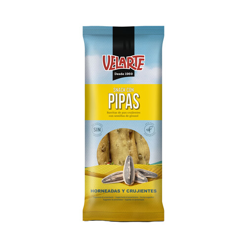 Alcampo VELARTE Barritas de pan crujiente con semillas de girasol 80 g