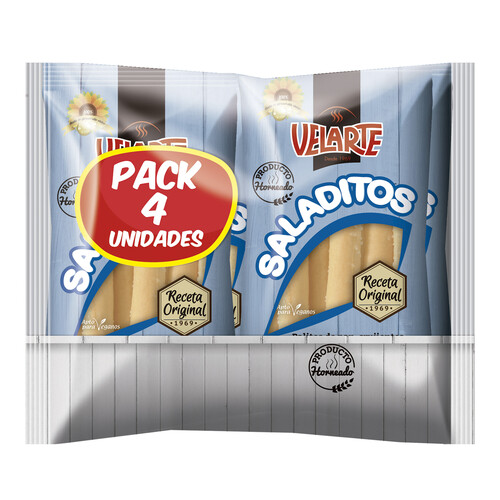Alcampo VELARTE Saladitos Snaks horneados 4 uds 30 g