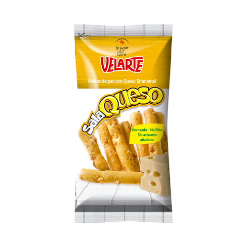 Alcampo VELARTE Salaqueso Emmental Palitos de pan con queso 65 g