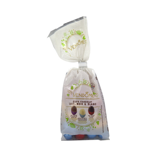 Alcampo VENDOME Surtido de huevitos de chcolate (negro con leche y blanco) 200 g