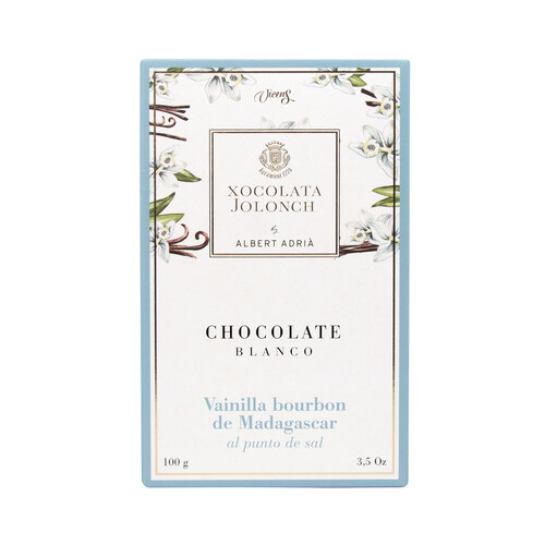 Alcampo VICENS Chocolate blanco con vainilla bourbon de Madagascar 100 g