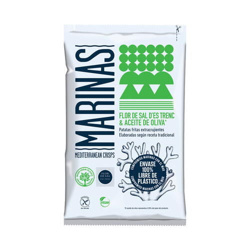 Alcampo VICENTE VIDAL Patatas fritas extracrujientes con sal de d´Es Trenc y aceite de olivaVICENTE VIDAL MARINA 150 g