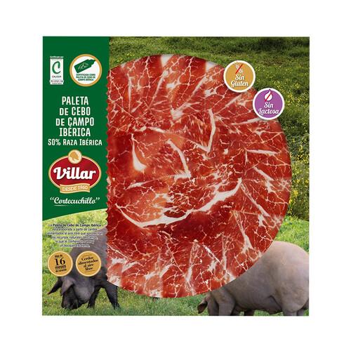 Alcampo VILLAR Paleta de cebo de campo ibérica (50% raza ibérica) cortada a cuchillo VILLAR 70 g