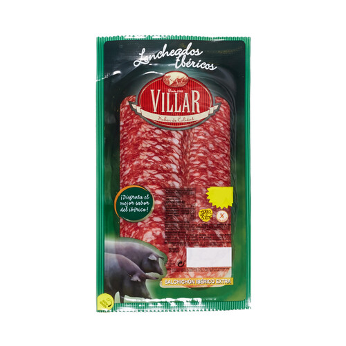 Alcampo VILLAR Salchichón ibérico de categoria extra cortado en lonchas 50 g