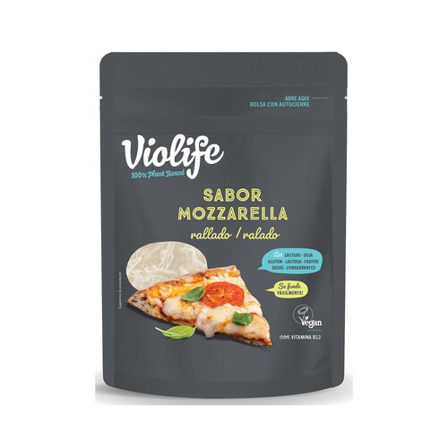 Alcampo VIOLIFE Rallado vegano con aceite de coco y vitamina B12 con sabor a Mozzarella VIOLIFE 200 g