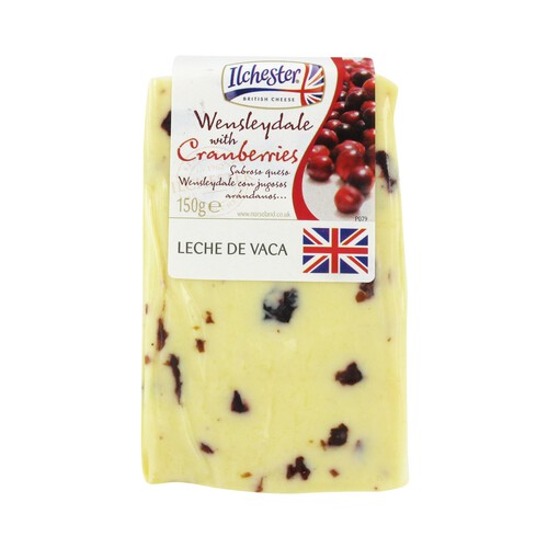 Alcampo WENSLEYDALE Queso de vaca con arándanos WENSLEYDALE 150 g