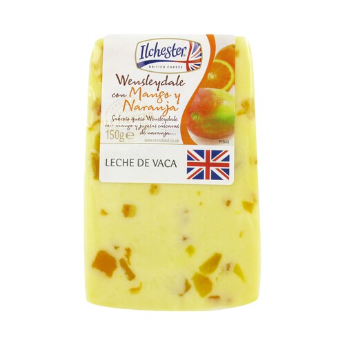 Alcampo WENSLEYDALE Queso de vaca con mango y naranja WENSLEYDALE 150 g
