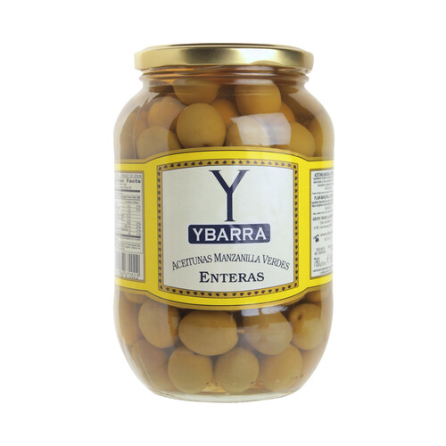 Alcampo YBARRA Aceitunas verdes manzanilla con hueso YBARRA bote de 500 g