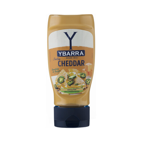 Alcampo YBARRA Salsa Cheddar especial para dipear y burger 300 ml