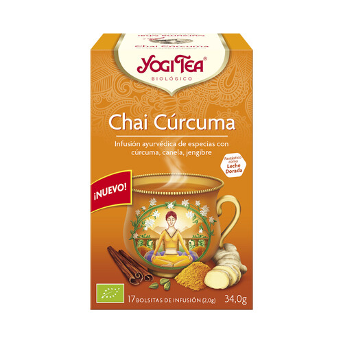 Alcampo YOGI TEA Infusion BIO chai curcuma 17 uds. 34 g