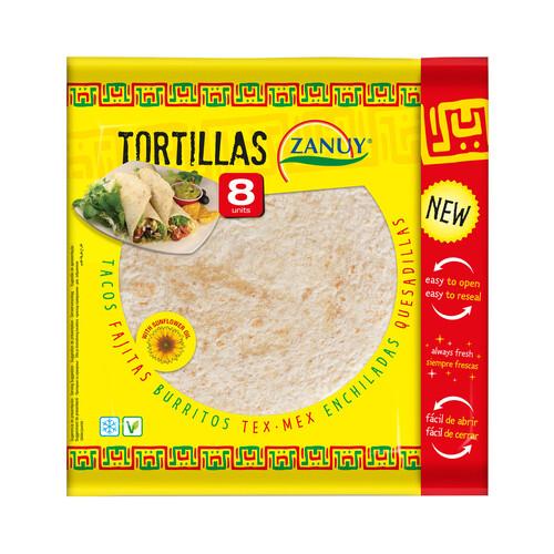 Alcampo ZANUY Tortillas de harina de trigo ZANUY 8 uds