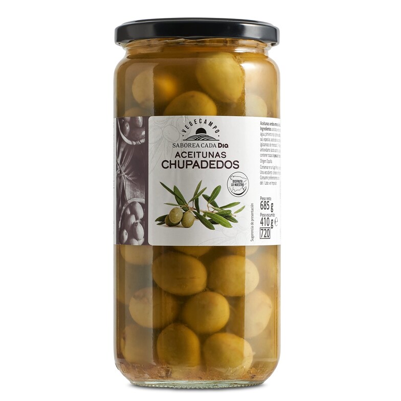 Dia Aceitunas Chupadedos Con Hueso Vegecampo De Dia Frasco 410 G