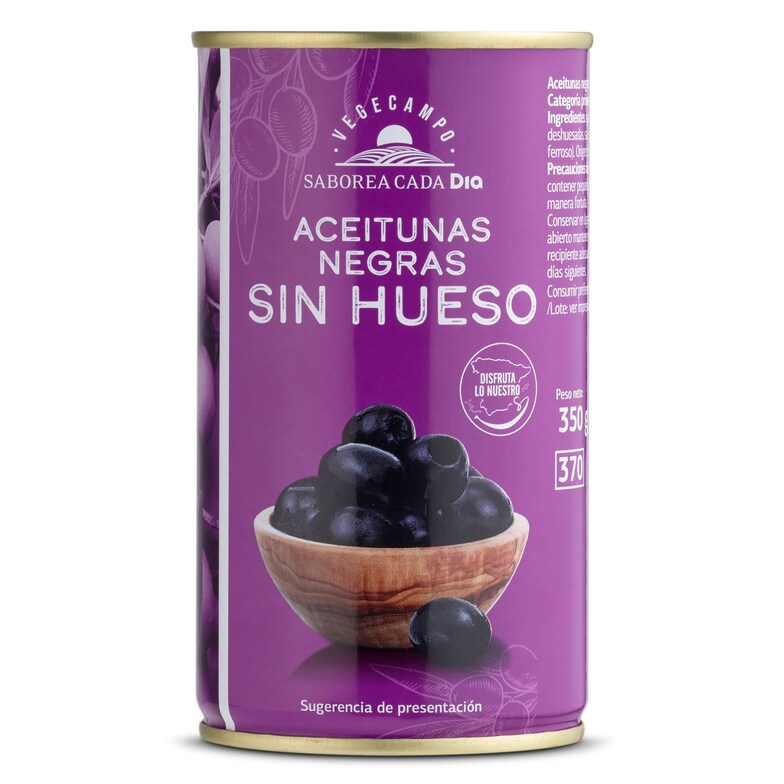 Dia Aceitunas negras sin hueso Vegecampo de Dia lata 150 g