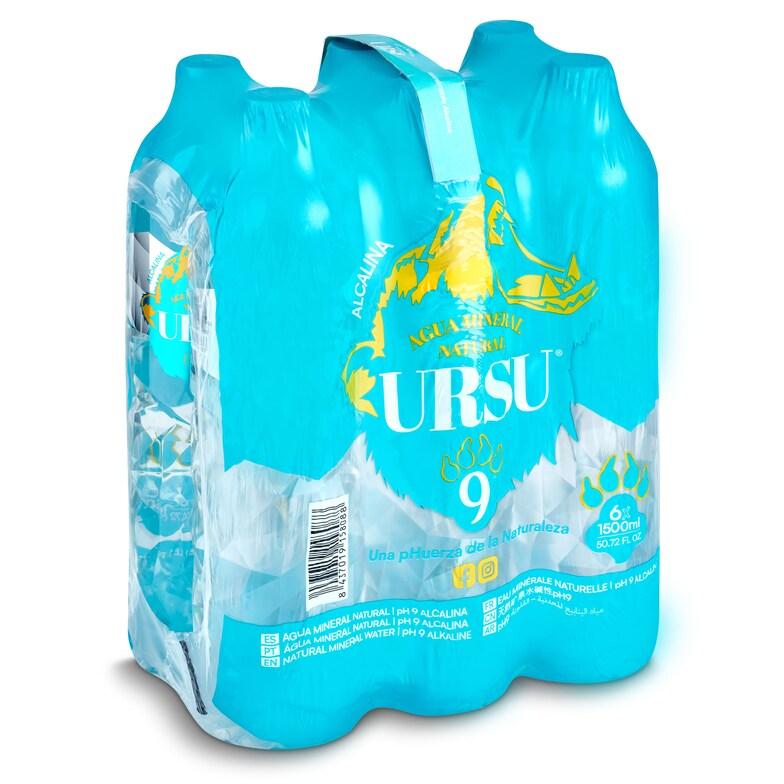 Dia Agua mineral natural alcalina ph9 Ursu9 pack 6 x 1.5 l