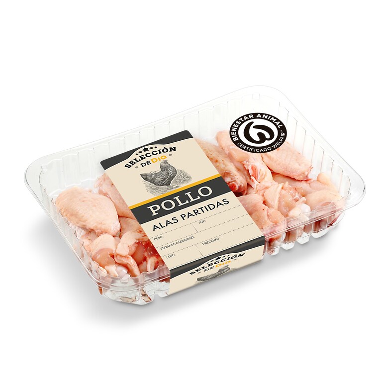 Dia Alas partidas de pollo Selección de Dia bandeja 550 g aprox