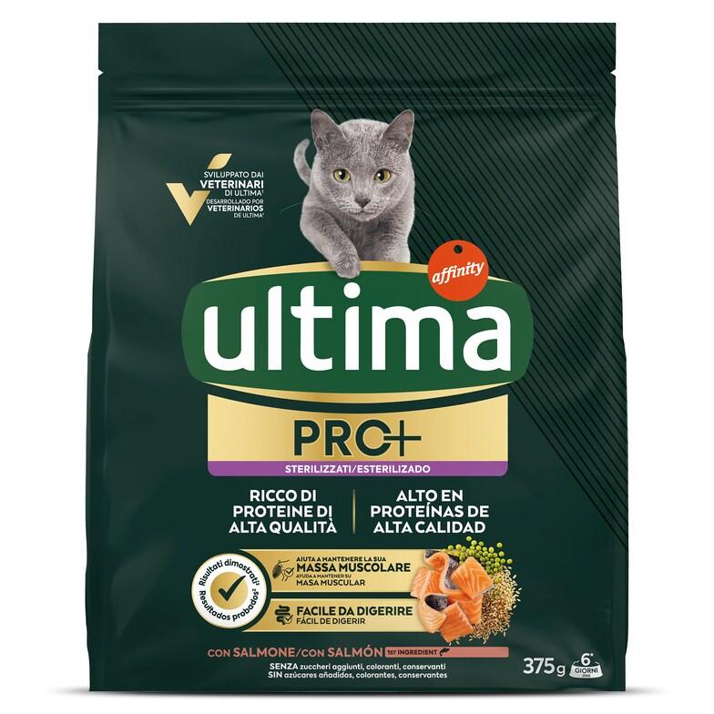 Dia Alimento para gatos esterilizados con salmón Ultima Pro+ bolsa 375 g