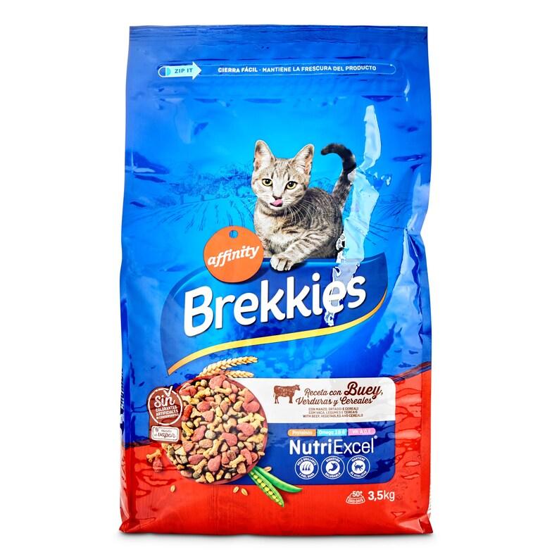 Dia Alimento para gatos receta con buey Brekkies bolsa 3.5 Kg