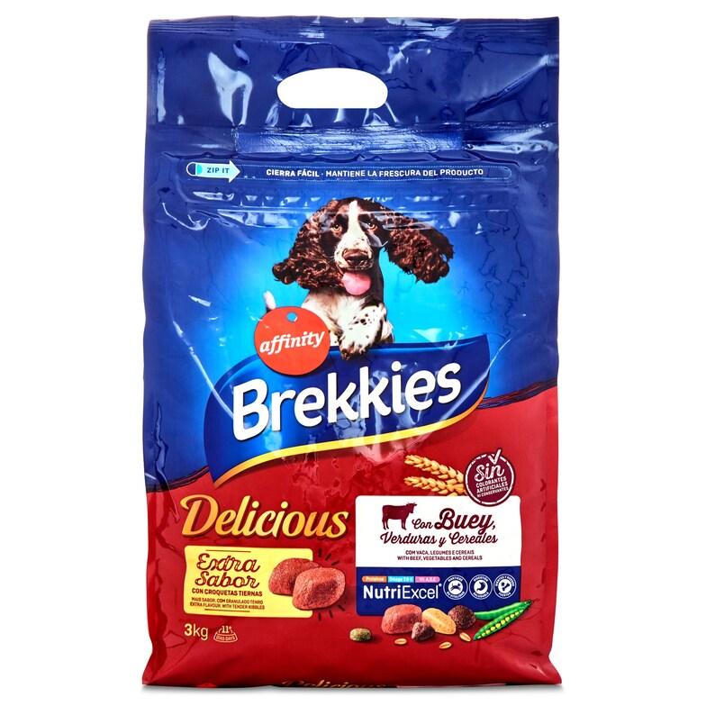 Dia Alimento para perros adultos con buey Brekkies Delicious bolsa 3 Kg