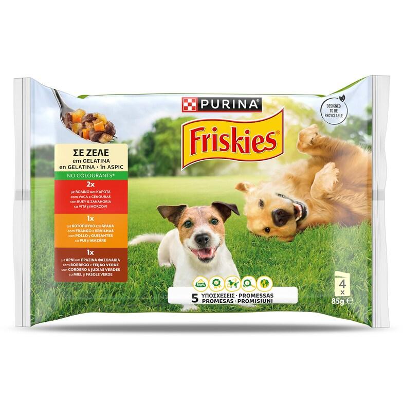Dia Alimento para perros completo mix Friskies bolsa 4 x 85 g