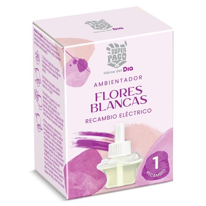 Dia Ambientador eléctrico flores blancas recambio Super Paco de Dia caja 1 unidad