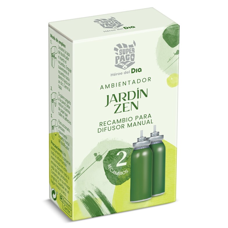 Dia Ambientador jardín zen recambio Super Paco de Dia caja 2 unidades