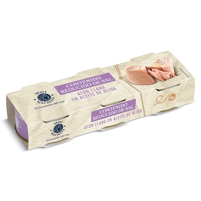 Dia Atún claro en aceite de oliva bajo en sal Mari Marinera de Dia lata 3 x 60 g