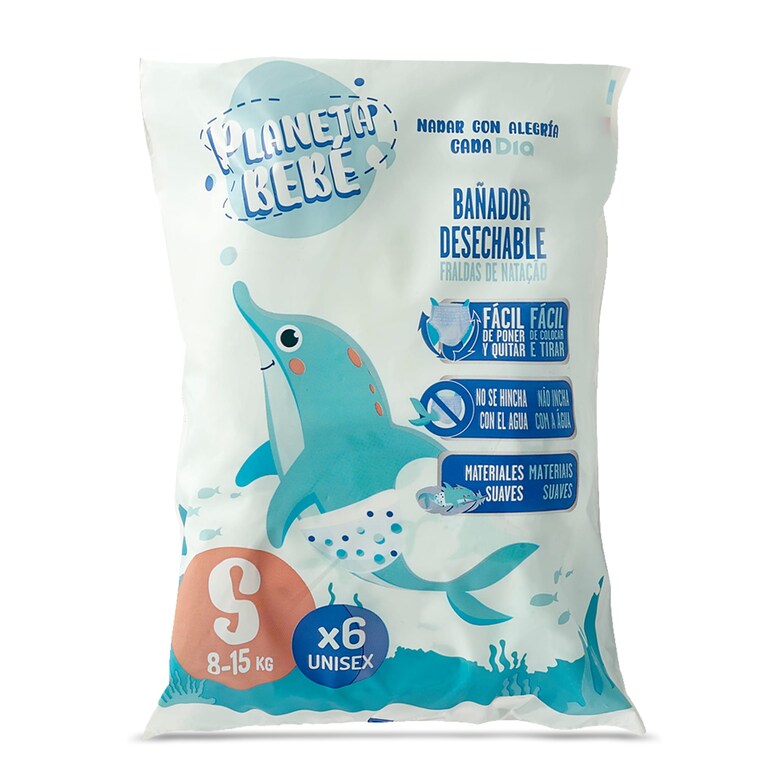 Dia Bañador desechable 8-15 kg talla S Planeta Bebé de Dia bolsa 6 unidades