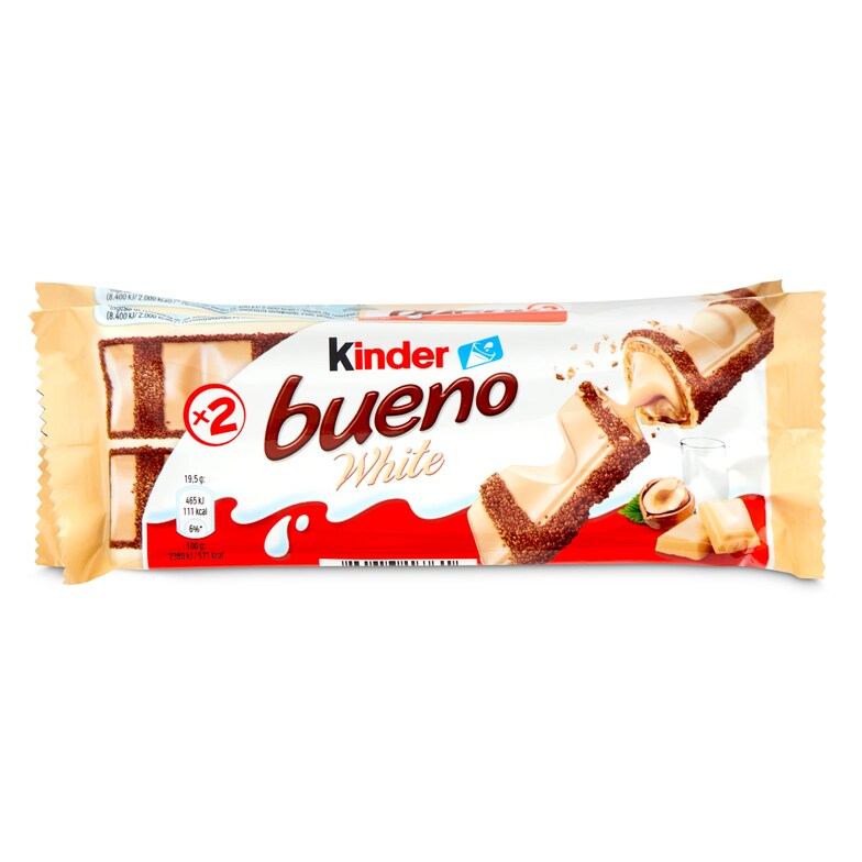 Dia Barritas de chocolate blanco y avellanas Kinder bolsa 3 x 39 g