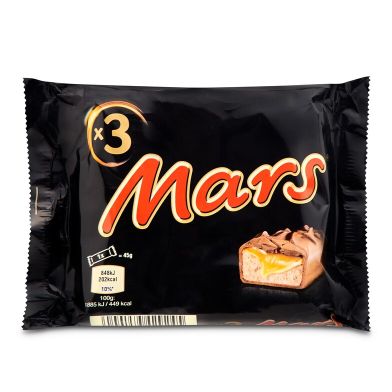 Dia Barritas de chocolate y caramelo 3 unidades Mars bolsa 135 g