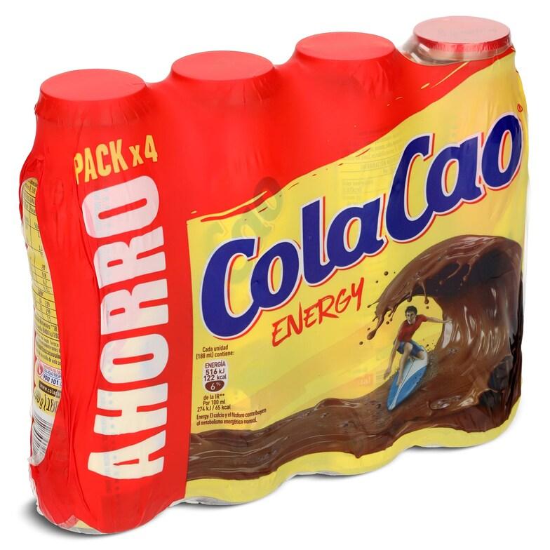 Dia Batido de cacao energy Colacao botella 4 x 188 ml