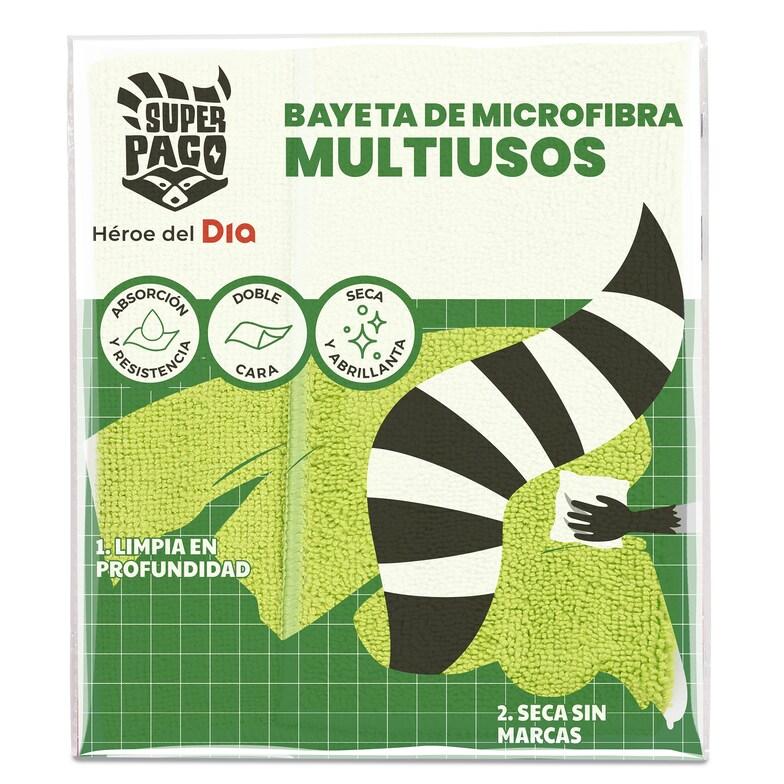 Dia Bayeta De Microfibra Multiusos Doble Cara Super Paco De Dia Bolsa 1 Unidad