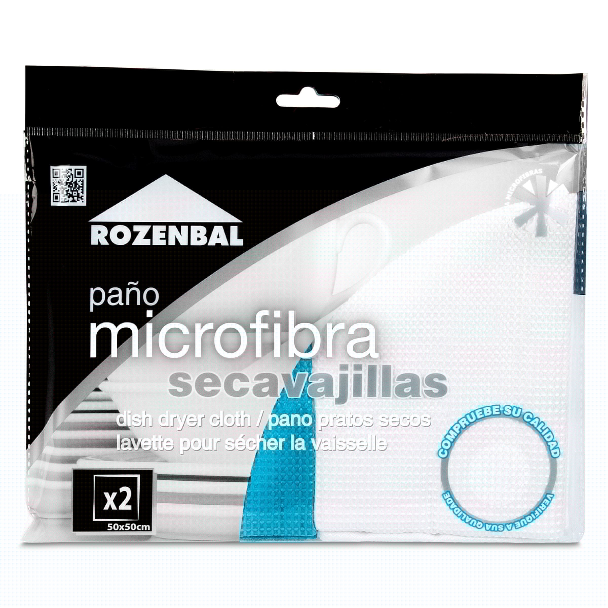 Dia Bayeta microfibra secavajillas Rozenbal bolsa 2 unidades